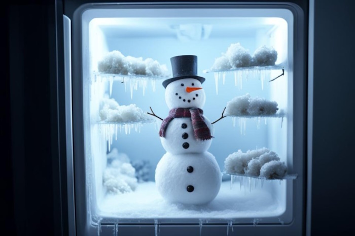 снеговик в морозилке