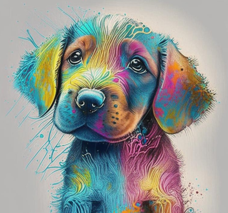 рисунок щенка