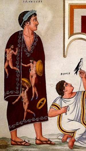 Изображение древнеримской toga picta