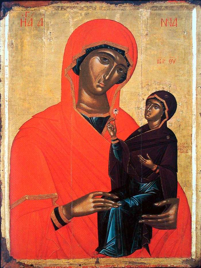 «Святая Анна с младенцем Марией», Греция, XV век
