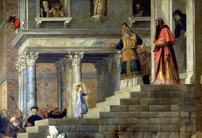 «Введение Марии во храм», Тициан, Галерея Академии, Венеция (1534—1538)