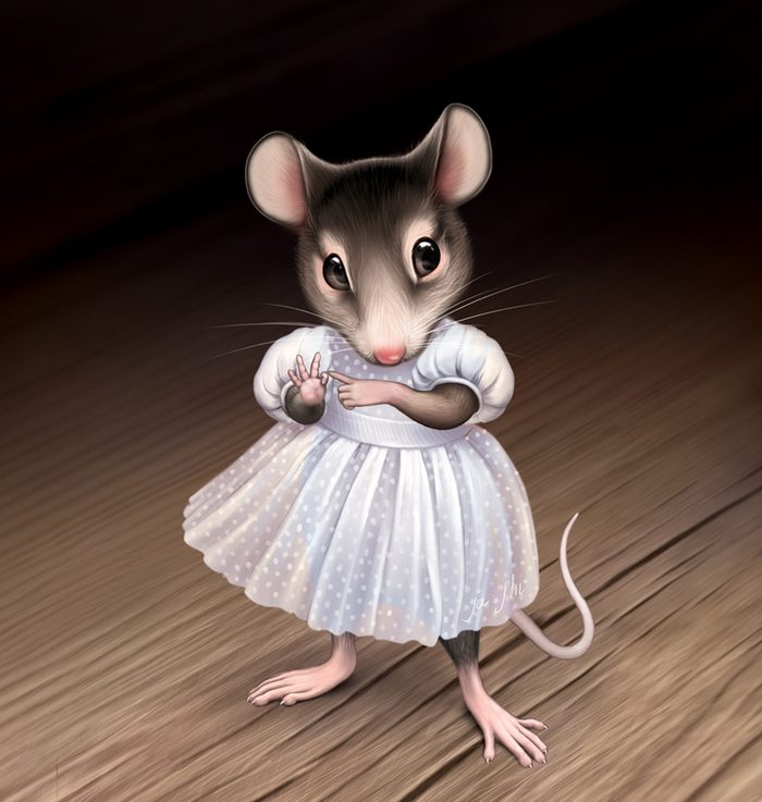 Белая Крыса в платье