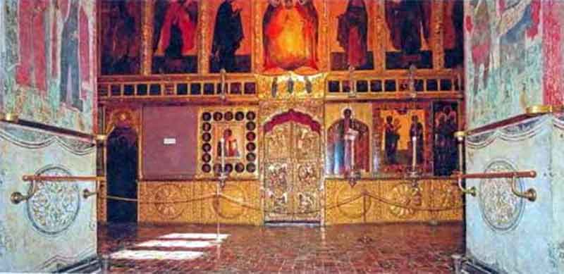 Мозаичные полы из яшмы и агата в Благовещенском соборе Московского Кремля