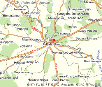 карта Авила